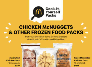 McNuggets and Chicken McDo are now available to cook at the comfort of your homes with McDonald’s Cook-It-Yourself Packs!