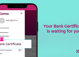 EastWest Bank’s Komo makes Bank Certificate requests available in just a few taps