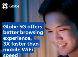 Globe 5G offers better browsing experience, 3X faster than mobile WiFi speed