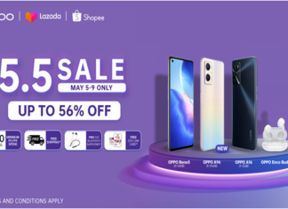 Enjoy up to 56% off with incredible treats this OPPO 5.5 Super Brand Day Sale