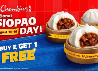 More PAO-borito Than Ever! Enjoy THE Best-Tasting Chowking Chunky Asado with our Buy 2, Get 1 Promo this #ChowkingNationalSiopaoDay, August 14-16!